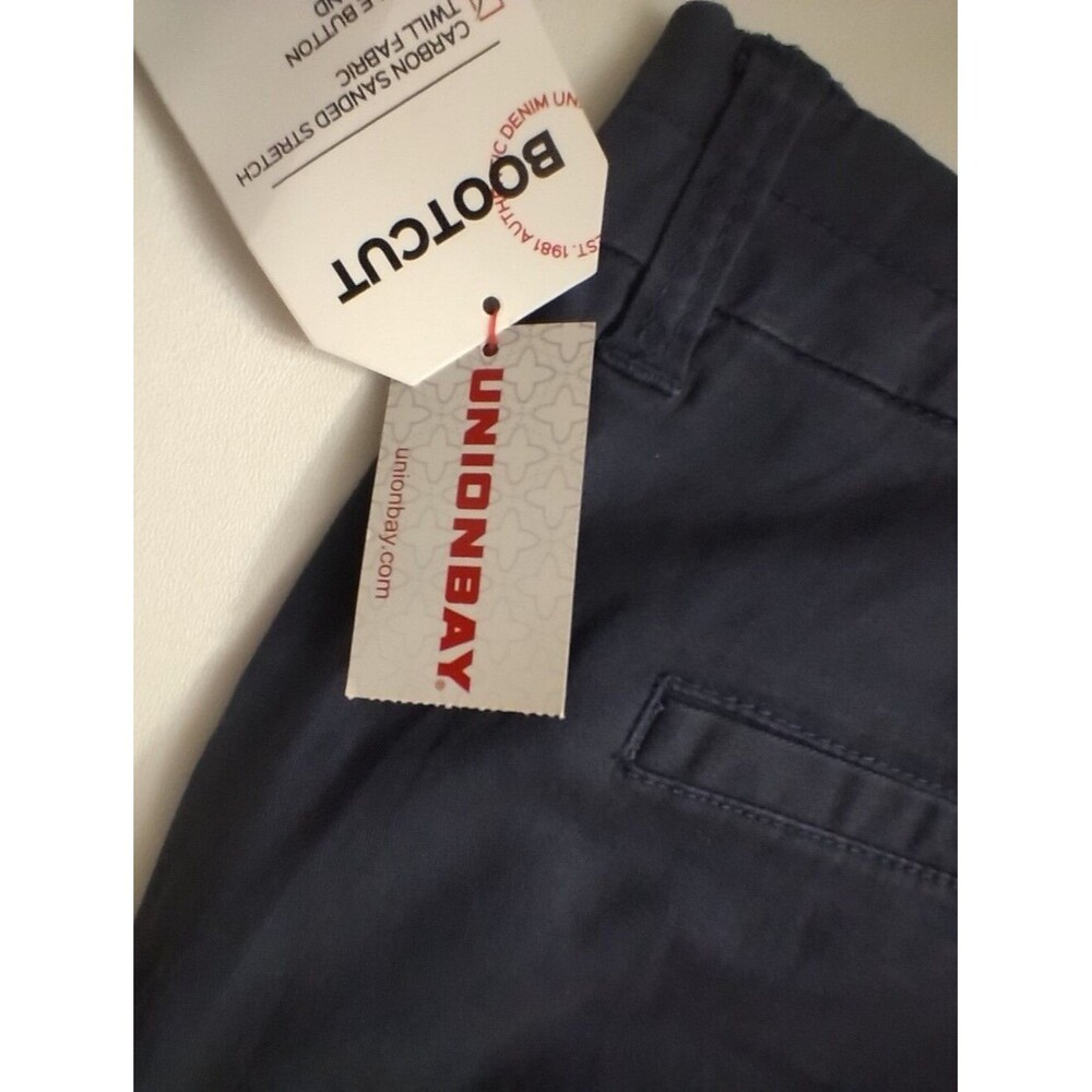 UNIONBAY Junior Navy Straight-Leg Pants New Size 17 - Picture 2 of 6